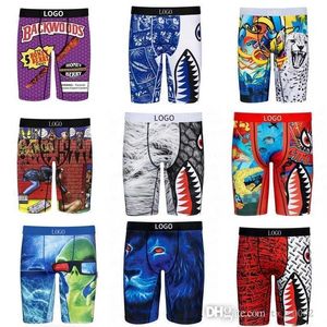 Großhandel Marken-Herrenshorts Desinger Bedruckte Unterwäsche mit Taschen Kurze Hosen Unterhosen Sport Atmungsaktive Boxershorts