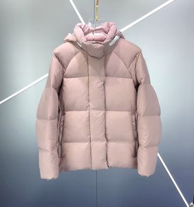 Women Hooded Down Coat Jacket Pink Light Weight Winter Outwear Parkas size S-xxl