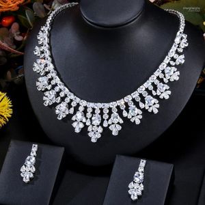 Necklace Earrings Set & Soramoore Luxury 2PCS Jewelry For Women Wedding Yellow Cubic Zirconia Crystal CZ Dubai Bridal Sets 2022 DRESS Trendy