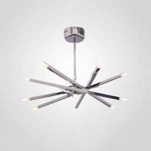 Lampade a sospensione moderna a LED mutabile LED LIGHT CHROME CHROME RAMIPA LAMPAGNI LAMI FAI FASSEGGI DI DECORAZIONE DELL'INTERNA