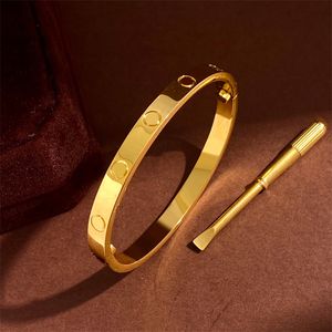 Mens Bracelet 316L stainless steel plated 18K gold jewelry Designer Braceletes luxury Bangles bracelet screwdriver Christmas Gift Valentine's Day Cuff Bracelets