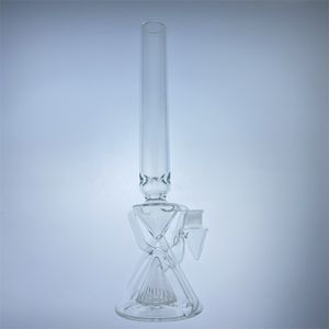 Klarglas-Wasserpfeife x Bong, neues Design, 19 Zoll, recyceltes 18-mm-Gelenk