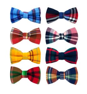 Bow Ties Plaid Small Dogs Collar Puppies Cats Charms Tillbehör Slides bindning Bowties för födelsedagsbröllopsfester blandade Dro Amrzh