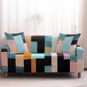 Chair Covers Geometric Sofa Cover For Living Room Dust-proof Striped 3 Seater Furniture Protection Couch Recliner