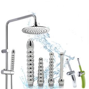 Beauty Items Metal Anal Douche Cleaner Shower Enema Bidet Faucets Vaginal Washing Nozzle Head Butt Plug Anus Dilator sexy Tools For Men Women