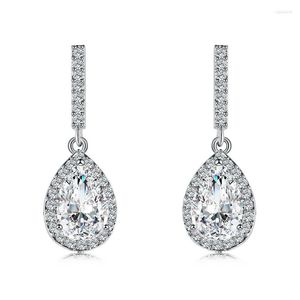 Stud Earrings WEIMANJINGDIAN Arrival Teardrop Cubic Zirconia CZ Crystal White Gold Color Plated Post For Women