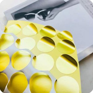 Present Wrap 160 PCS Golden Seal Sticker Round Paper Label Adhesive Stickers Box Packing Kids Stationery