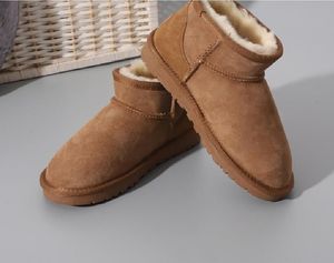 Clássico curto miniwomen botas de neve manter bota quente moda homem mulheres pelúcia casual botas quentes sapatos antílope rena marrom transbordo livre