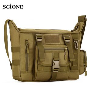 하이킹 백 14 인치 전술 슬링 백 군사 남자 A4 문서 Molle Messenger Sport Crosscody Bags 슬링 노트북 숄더 가방 XA458WA L221014