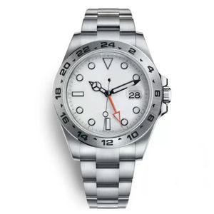 Explorer II Watch 40 mm czarna tarcza ze stali nierdzewnej Automatyczne niezależnie Ustaw daty indywidualnie wielofunkcyjny zegarek na rękę