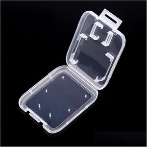 Lagringslådor BINS Memory Card Case Holder Box Storage Carry for SD TF Plast Standard SDHC 207 J2 Drop Delivery 2022 Home Garden H DH6Y3