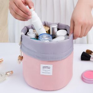 Bolsas de armazenamento Bolsa de banheiro à prova d'água Banheiro de viagem Case Cosmética de beleza de nylon lavagem azul rosa rosa céu