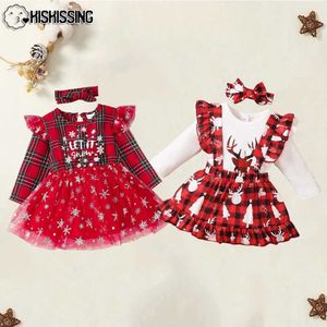 Specjalne okazje Kiskissing Baby Girl Sukienki Matka Kids Charm Modna Moda Święta Święte Nowonarodowe Style Świąteczne Ubrania dla dzieci Suits T221014