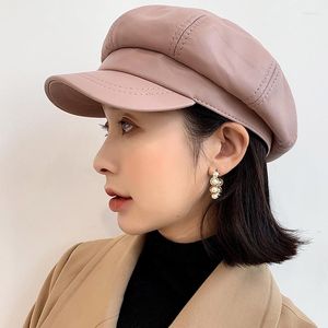 Ball Caps Fashion Woman's Pink Blue Hat Girl Baseball Cap Brand Real Sheep Leather Streetwear Snapback Hats For Women