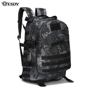 Sacos de caminhada 40l 3d esporte ao ar livre escalada tática Mochila Mochila Camping Caminhando Trekking Rucksack Travel Bag ao ar livre L221014