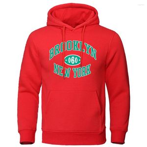 Мужские толстовки с капюшоном Brooklyn York U.S.A Printing Men's Hoodie Осень Зима Свободная одежда Теплые флисовые толстовки Модная повседневная спортивная одежда