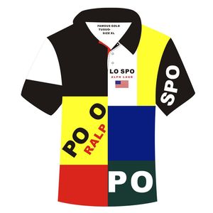 2023T-shirt da uomo estiva a maniche corte Camicia da uomo in puro cotone color block Nuovi prodotti per il tempo libero sportivo europeo e americano