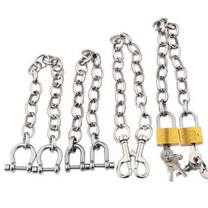 Itens de beleza BDSM Acessórios Double Ends Metal Chain Lock for Restries Handcuffs Conecte a Bondage Vários Estilo 20cm/40cm/60cm SM Loja Sexy