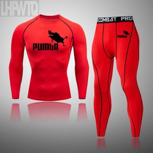 Indumenti da notte da uomo Intimo termico invernale da uomo Completi da corsa Compressione Tute sportive Collant Abbigliamento Palestra Fitness Jogging Sportswe Quick Dry T221017