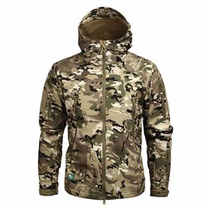 Jackets masculinos Caminhadas Jackets do Exército Men camuflagem Jacket Tactical Military Autumn Winter Skin Conhas macias de capa à prova d'água T222017