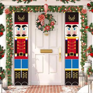 Christmas Decorations Nutcracker Soldier Banner Decor For Home Merry Door 2022 Xmas Ornament Navidad