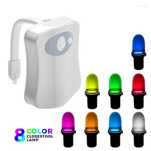 Night Lights 1/2PC 8/16 Color Changing LED Lamp Light Body Washingroom Motion Bowl Toilet Nightlight Activated On/Off Seat Sensor