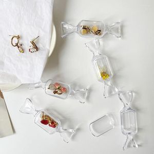 Bolsas de armazenamento Candy Shape Mini Box Colares Organizador Plástico Brinco transparente Bin portátil Casa