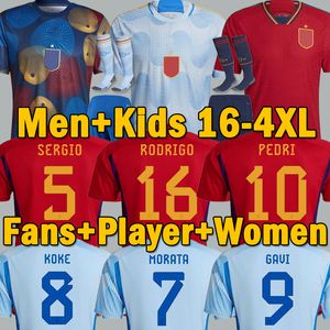 Xxxl xl Hiszpania koszulki piłkarskie fanów gracza wersja munduree de futbol Ramos A Iniesta Men dzieci hombres majeres ninos piłka nożna wielka wielkość menulidów mundury top