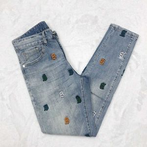 Jeans da uomo oversize Burb Designer Pantaloni Tb Pantaloni ricamati Uomo Donna Sciolti 4xl 5xl 6xl