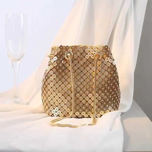 Сумки для плеч для женского роскошного дизайнерского бренда женская вечерняя сумка для страх -хрупков с бриллиантовым трендом женский ведро 221017