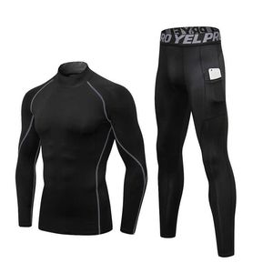 Men's Sleepwear Thermal Underwear Sets Men High Collar Winter Long Johns Thermo Underwear Compression Sweat Quick Drying Thermal Clothing T221017