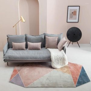 Mattor unika oregelbundna geometriska vardagsrumsmatta nordiska stora sängar på sängen efter modern dekoration kontor