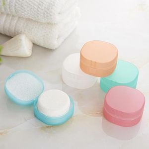 Soap Dishes Square Travel Portable Box Translucent Plastic Durable Small Lightweight Aerobic Handmade Sponge Case Bathroom Supply