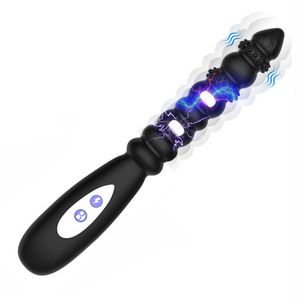 Cazzo pene flessibile elettrico shock elettrico vibrante stringa vibratore prostata massaggiatore gay bott butt plug giocattoli per uomini
