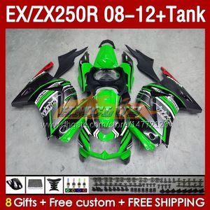 Fairings & Tank OEM For KAWASAKI NINJA ZX250R EX250R 08 09 10 11 12 ZX250 EX250 R 163No.81 ZX-250R 2008 2009 2010 2011 2012 EX ZX 250R 08-12 Injection Fairing green stock