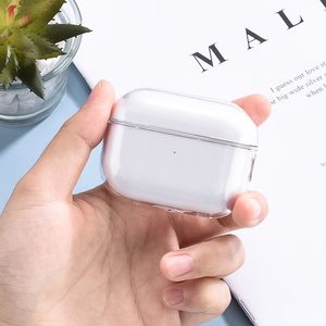 Przezroczyste przezroczyste Clear Ochronne akcesoria słuchawkowe dla Apple AirPods Pro Air PODS 3 2 1 Hard PC bezprzewodowe zestaw słuchawkowy słuchawek