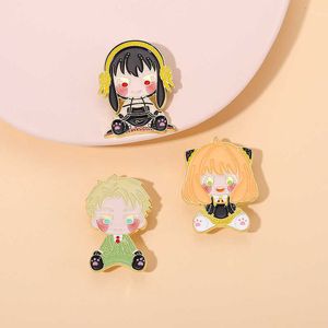 Brooches Japanese animation anime cartoon girl character spy paint baking alloy clothes bag accessories button