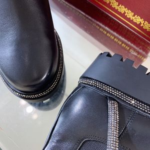 2022DESIGNERS CHELSEA BOOTS RENE CAOVILLA RHINESTONE ANKLE BAND WINDING DECORATION COWSKIN WOMENS SHOES MARTIN BOOTIES THI