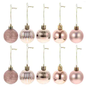 Party Decoration Chile Decorball Tree Festival Hanging Ornaments Shatterproof Gold Decorations Supply Baubles Small Set Rose