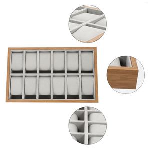 Uhrenboxen Box Case Organizer Herren Display Schmuckhalter Aufbewahrung Holz Herrenständer 12 Behälter Auffangschale Caja Para Relojes