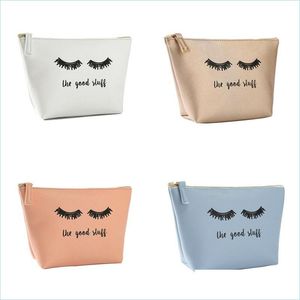 Storage Bags Cartoon Style Cosmetic Bag Pu Travel Mti Functions Storage Bags Prevent Water Lazy Person Washing Sacks Creative 4 9Oy L Dhh1P