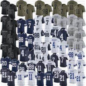 2024 Nova camisa de futebol Micah Parsons costurada Dak Prescott 88 Ceedee Lamb Trevon Diggs Tony Pollard camisas