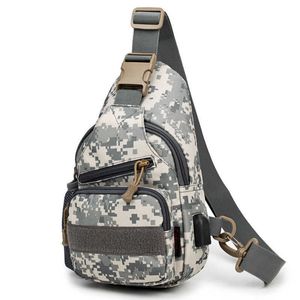 Bolsas de caminhada Backpack Militar Mochila Exército Sling ombro USB Bolsa de camuflagem Camuflagem ao ar livre Deputada Backpack Utility L221014