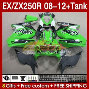 OEMフェアリングスタンクニンジャニンジャZX250R EX ZX 250R ZX250 EX250 R 08-12163NO.88 EX250R 08 09 10 11 12 ZX-250R 2008 2009 2010 2011注入フェアリングファクトリーグリーン