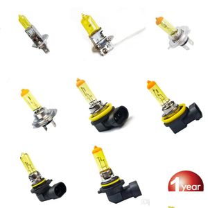 Luzes de carro de halogênio 2x farol de halogênio BB 1PCS H1 H3 H4 H7 H8 H11 9005 HB3 9006 HB4 12V 60/55W 3000K Xenon Amarelo Fog Light Spo Dhetd