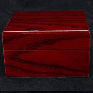 Titta på Boxes Box Luxury Wristwatch Collection Premium Wood Wine Red Color Home Travel