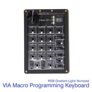 Keyboards 17Key Numpad RGB Backlight Support über Programmiermakrofunktion Rot/Weiß/Gelb -Switch -Taste Tastatur Mechanische Pad 221018