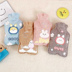 Decorative Objects Figurines Cartoon Pattern Hot Water Bottle Simple Animal Autumn And Winter Plush Water Injection Warm Hand Warmer Y2210