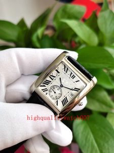 Высококачественная Watch New Version Men's 34.3x44 White Dial W5330003 ETA Движение Автоматическое механическое прозрачное 316L Кожаные ремешки мужские часы моды моды