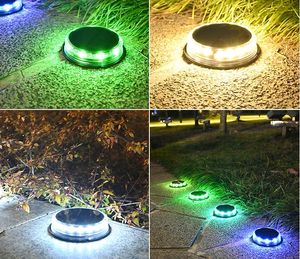 L￢mpadas subterr￢neas subterr￢neas movidas a energia solar Luzes de conv￩s de jardim ￠ prova d'￡gua com 8 LEDs Solar Lamp for Home Yard Driveway Road Road